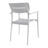 Πολυθρόνα Pilma pakoworld λευκό PP 57x54x82εκ