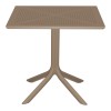 Τραπεζαρία Zoi Groovy pakoworld σετ 3τεμ cappuccino PP 80x80x74εκ