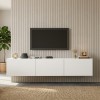Έπιπλο τηλεόρασης επιτοίχιο Felita pakoworld λευκό 150x31,4x30εκ