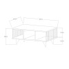 Τραπέζι σαλονιού Pena pakoworld sonoma με μαύρο 90x60x39,5εκ