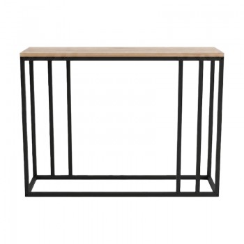 Κονσόλα Cansbia pakoworld oak με μαύρο μέταλλο 100x25x75εκ