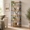 Βιβλιοθήκη Derena pakoworld oak με μαύρο μέταλλο 60x29x160εκ