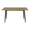 Τραπέζι Loza pakoworld sonoma MDF με μαύρο μεταλλικό πόδι 140x80x73εκ