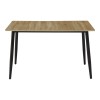 Τραπέζι Loza pakoworld sonoma MDF με μαύρο μεταλλικό πόδι 120x70x73εκ