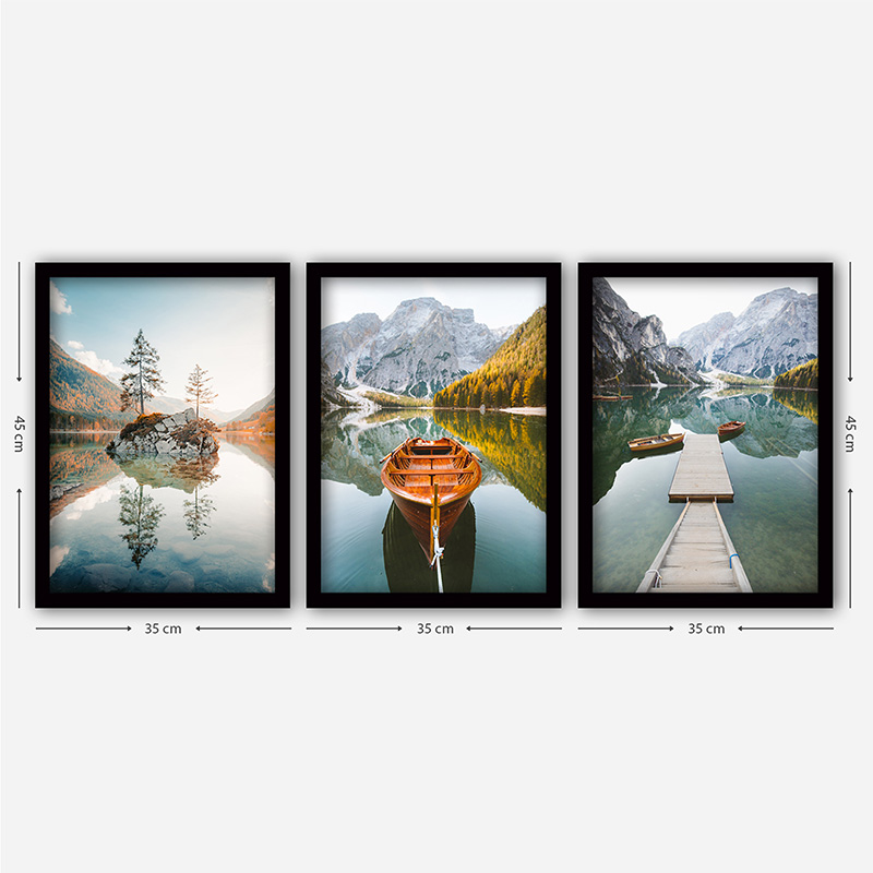 Πίνακας σε MDF PWF-0498 pakoworld  ψηφιακή εκτύπωση τρίπτυχο