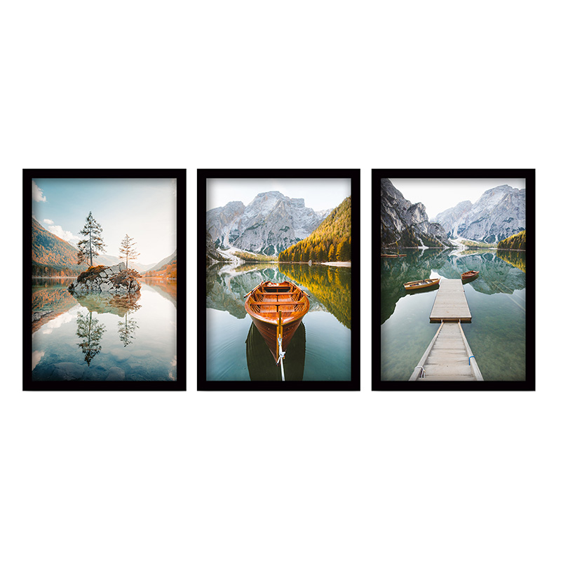 Πίνακας σε MDF PWF-0498 pakoworld  ψηφιακή εκτύπωση τρίπτυχο