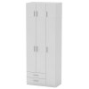 Ντουλάπα και Πατάρι Warner pakoworld τρίφυλλη λευκό 90x46.5x240εκ