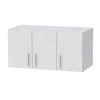 Ντουλάπα και Πατάρι Warner pakoworld τρίφυλλη λευκό 90x46.5x240εκ