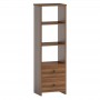 Βιβλιοθήκη Miro pakoworld καρυδί 42.5x32x140εκ