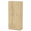 Ντουλάπα και Πατάρι Warner pakoworld τρίφυλλη sonoma 90x46.5x240εκ