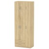 Ντουλάπα και Πατάρι Warner pakoworld τρίφυλλη sonoma 90x46.5x240εκ