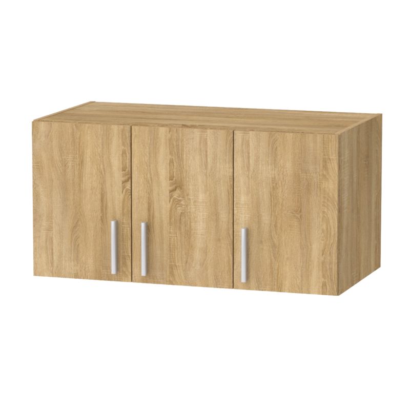 Ντουλάπα και Πατάρι Warner pakoworld τρίφυλλη sonoma 90x46.5x240εκ