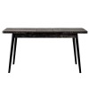 Τραπέζι Secilia pakoworld επεκτεινόμενο μαύρο-ανθρακί 120-150x75x74εκ