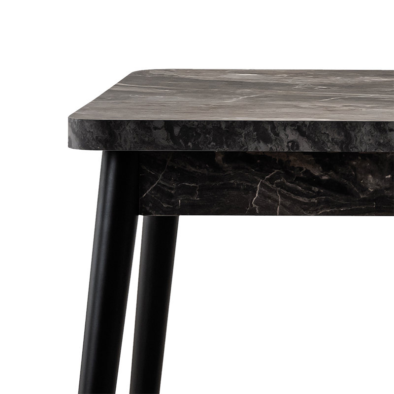 Τραπέζι Secilia pakoworld επεκτεινόμενο μαύρο-ανθρακί 120-150x75x74εκ