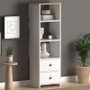 Βιβλιοθήκη Miro pakoworld λευκό-oak 42.5x32x140εκ