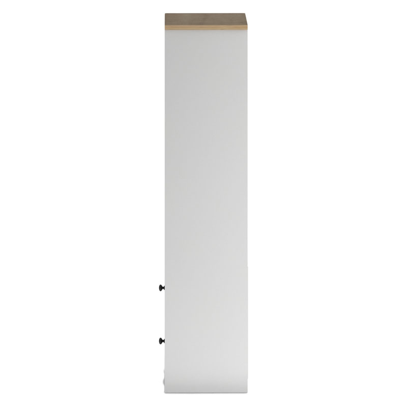 Βιβλιοθήκη Miro pakoworld λευκό-oak 42.5x32x140εκ