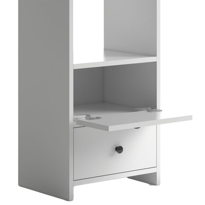 Βιβλιοθήκη Miro pakoworld λευκό-oak 42.5x32x140εκ