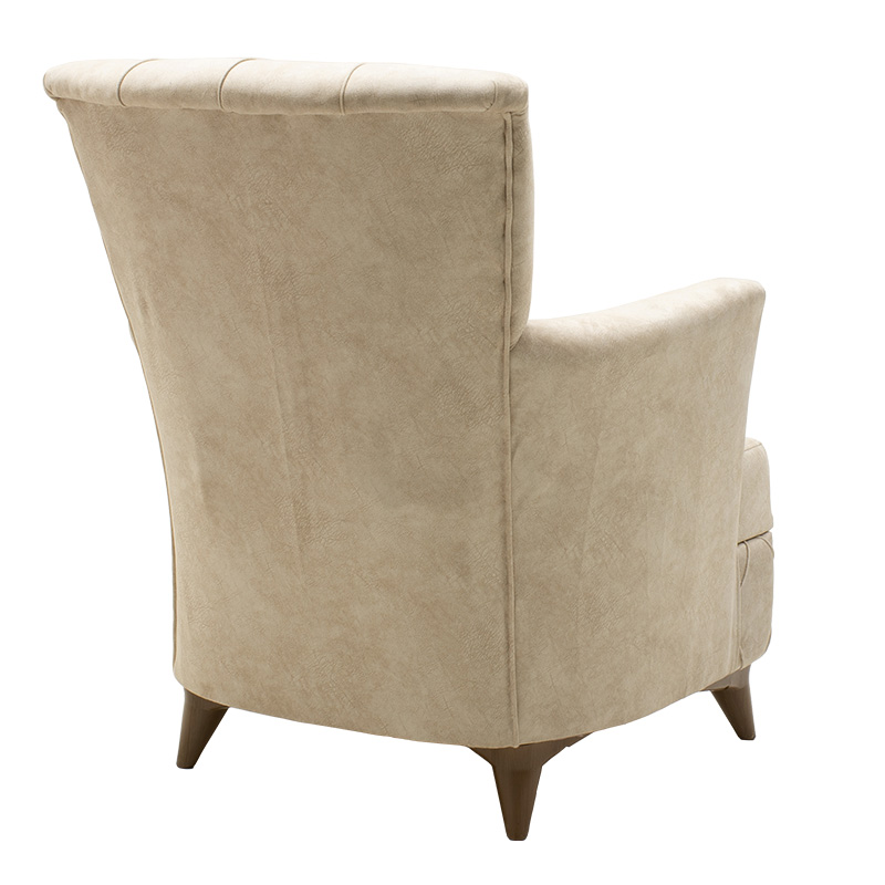 Πολυθρόνα-μπερζέρα Lalezar pakoworld ύφασμα μπεζ antique 76x86x91εκ