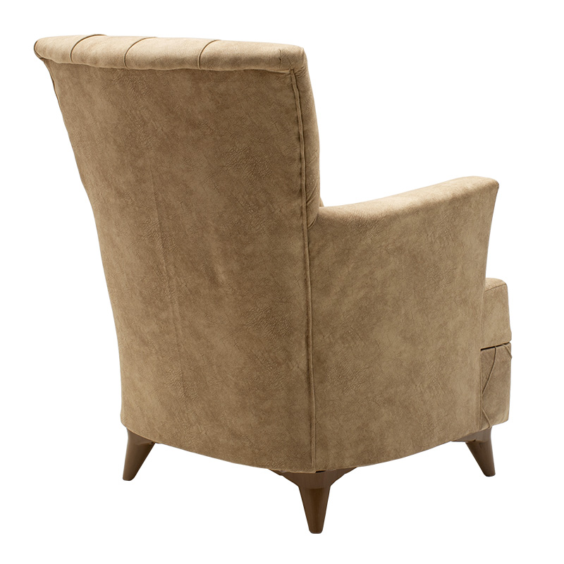 Πολυθρόνα-μπερζέρα Lalezar pakoworld ύφασμα καφέ antique 76x86x91εκ