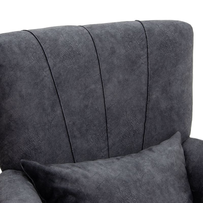 Πολυθρόνα-μπερζέρα Lalezar pakoworld ύφασμα ανθρακί antique 76x86x91εκ