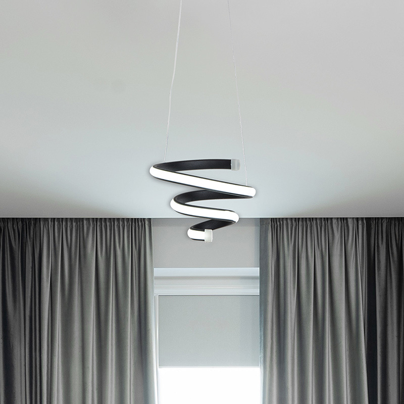 Φωτιστικό οροφής μονόφωτο PWL-1030 pakoworld LED 23W μαύρο Φ15x60cm