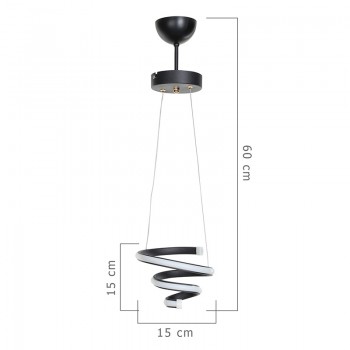 Φωτιστικό οροφής μονόφωτο PWL-1030 pakoworld LED 23W μαύρο Φ15x60cm