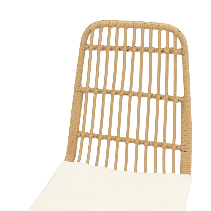 Καρέκλα Naoki pakoworld pe φυσικό-μέταλλο μαύρο