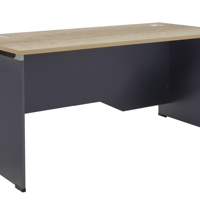 Γραφείο εργασίας επαγγελματικό Lotus pakoworld φυσικό-ανθρακί 180x80x75εκ