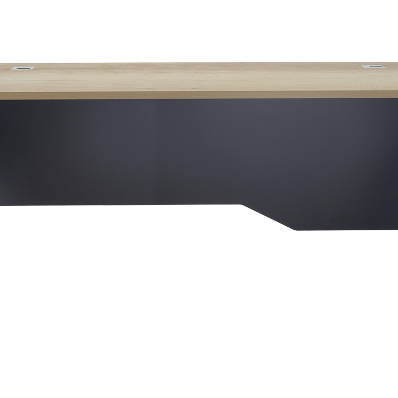 Γραφείο εργασίας επαγγελματικό Lotus pakoworld φυσικό-ανθρακί 180x80x75εκ