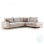 Γωνιακός καναπές αριστερή γωνία Luxury II pakoworld ύφασμα cream-mocha 290x235x95εκ