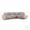 Γωνιακός καναπές αριστερή γωνία Luxury II pakoworld ύφασμα elephant-ciel 290x235x95εκ