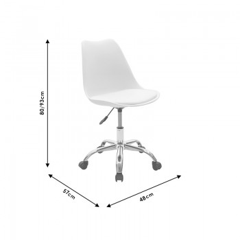 Καρέκλα γραφείου εργασίας Gaston II pakoworld PP-PU γκρι