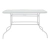 Τραπέζι Ensure pakoworld μέταλλο λευκό-γυαλί 120x70x70εκ