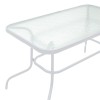 Τραπέζι Ensure pakoworld μέταλλο λευκό-γυαλί 120x70x70εκ