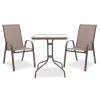 Τραπεζαρία Watson-Calan σετ 3τεμ pakoworld μέταλλο-textilene καφέ 60x60x70εκ