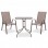 Τραπεζαρία Watson-Calan σετ 3τεμ pakoworld μέταλλο-textilene καφέ 60x60x70εκ