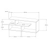 Έπιπλο τηλεόρασης Waldo pakoworld λευκό μελαμίνης 100x29,5x40εκ