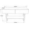 Κονσόλα Vien pakoworld oak-μαύρο 139x43x75,5εκ