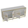 Μπουφές Marble pakoworld χρώμα λευκό μαρμάρου-χρυσό 180x47,5x75εκ