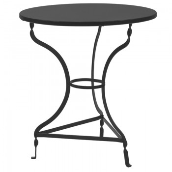 Τραπέζι Ζαππείου Noah pakoworld μεταλλικό μαύρο Φ70x72εκ