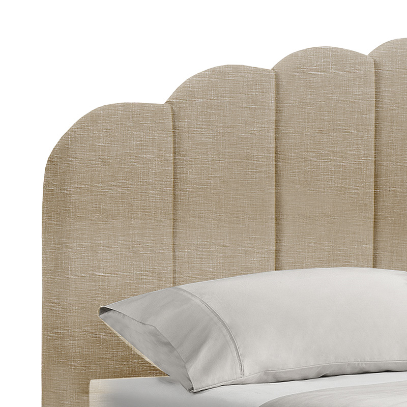 Κρεβάτι Tatiana pakoworld ύφασμα μπεζ με αποθηκευτικό χώρο 160x200εκ