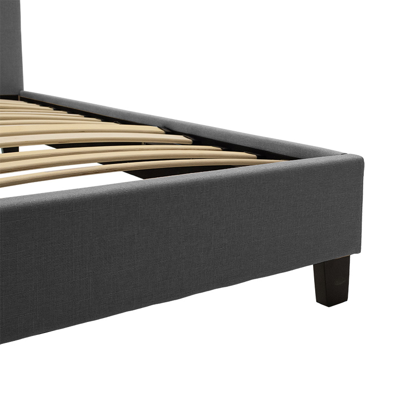 Κρεβάτι Mago pakoworld ύφασμα ανθρακί 160x200εκ