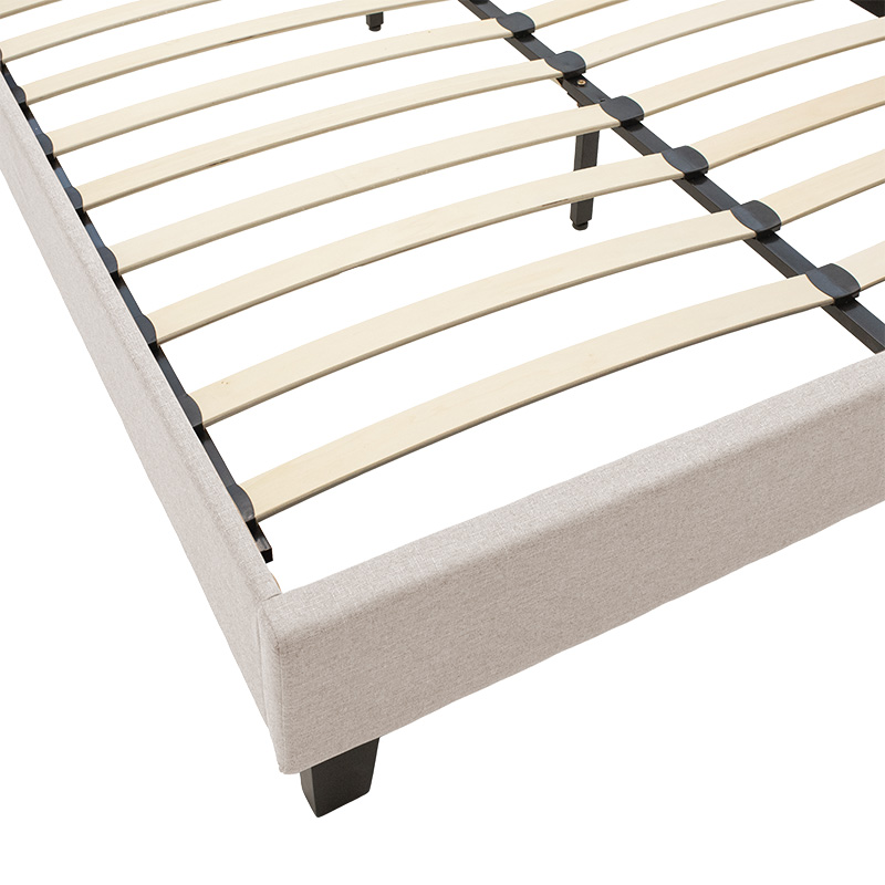 Κρεβάτι Mago pakoworld ύφασμα εκρού 160x200εκ