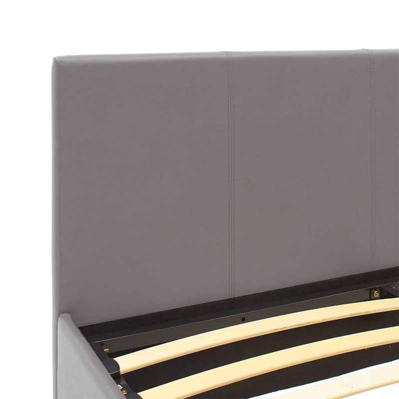 Κρεβάτι Norse pakoworld  pu γκρι ματ με αποθηκευτικό χώρο 160x200εκ