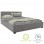 Κρεβάτι Norse pakoworld  pu γκρι ματ με αποθηκευτικό χώρο 160x200εκ