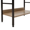 Βιβλιοθήκη- Ραφιέρα Ramon pakoworld φυσικό-μαύρο 60x28x125,5εκ