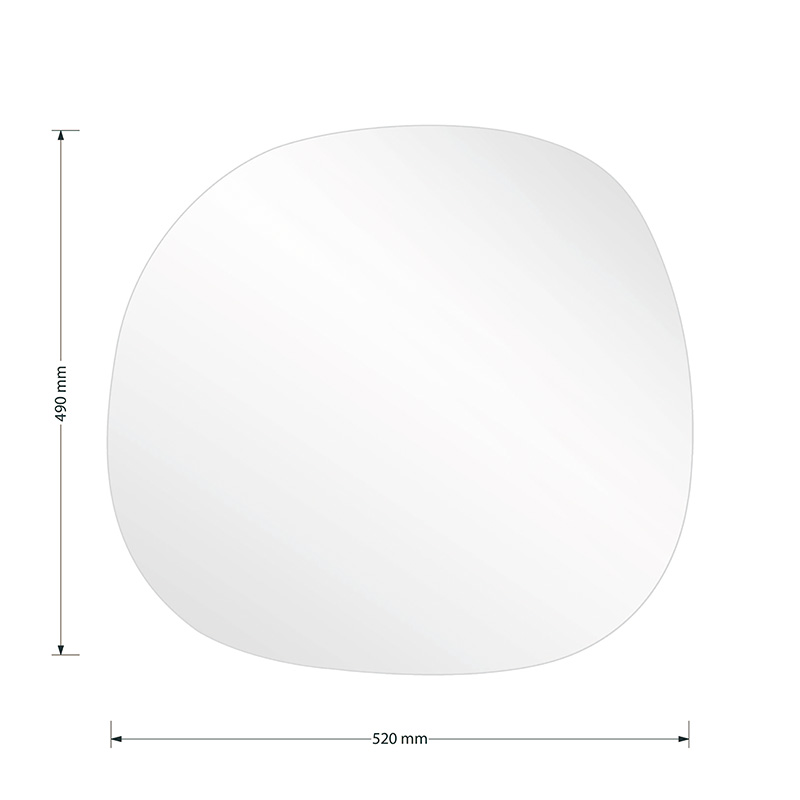 Καθρέπτης Frameless 1 pakoworld μαύρο 49x1.2x52εκ