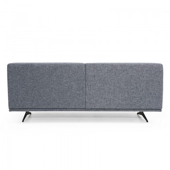 Καναπές 3θέσιος PWF-0516 pakoworld ύφασμα σκούρο γκρι-μαύρο 200x110x80εκ