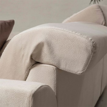 Γωνιακός καναπές PWF-0503 pakoworld αριστερή γωνία ύφασμα εκρού-μαύρο 308x190x100/92cm