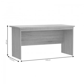 Γραφείο εργασίας Payton pakoworld grey-wenge 150x72.5x76εκ
